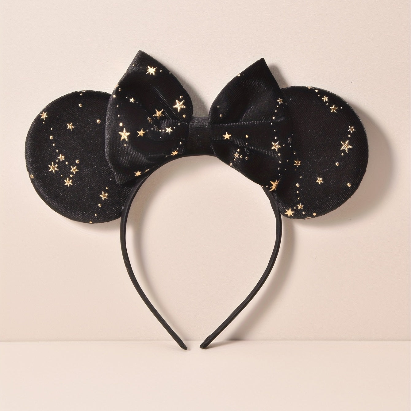 Girls Velvet Cloth Bronzing Pentagram Ears Hair Hoop Dress Up Hair Accessories