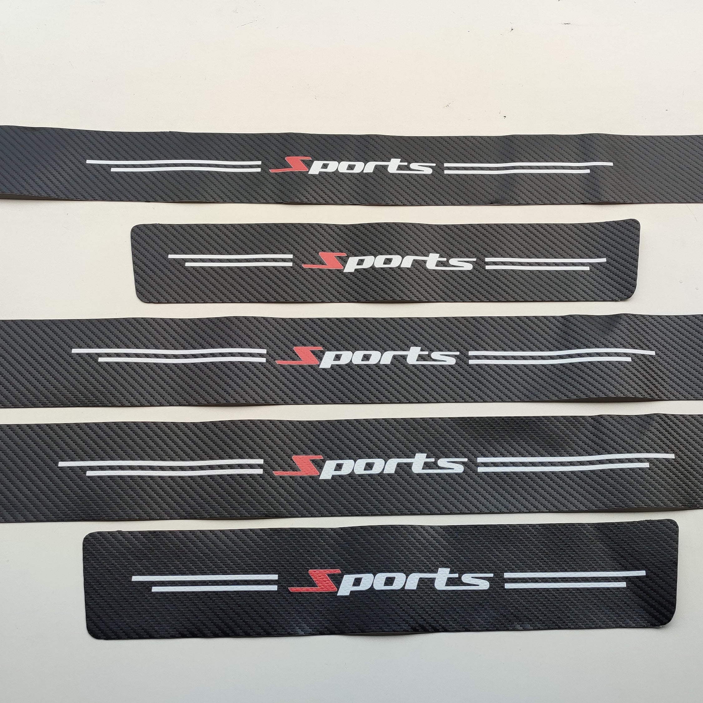 Universal Car Door Sill Scuff Plate Rear Bumper Protector Guard 5pcs