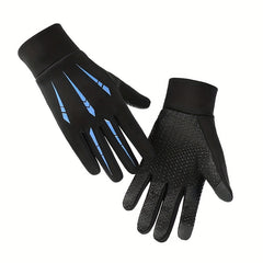 Heated Winter Plush Windproof Gloves Non Slip