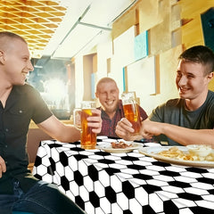 Football Themed Party Tablecloth Waterproof PE Plastic Disposable