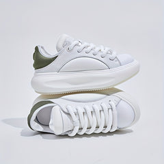 Women's Comfortable Board Shoes Lace Up Thick Sole Platform Running Shoes