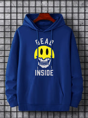 Men's Dead Inside Print Hoodie Casual Drawstring Hoodie