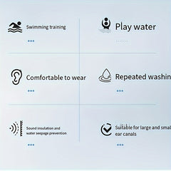 Waterproof Silicone Earplugs for Swimming Surfing Bathing