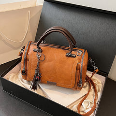 Vintage Crossbody Boston Bag Stylish Casual Handbag Classic Handbag
