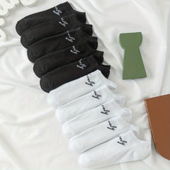 10 Pairs Letter Print Soft Ankle Socks Women's Stockings