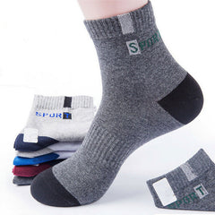 Men's Half Crew Socks Breathable Comfortable Stockings For Daily Wear & Sports