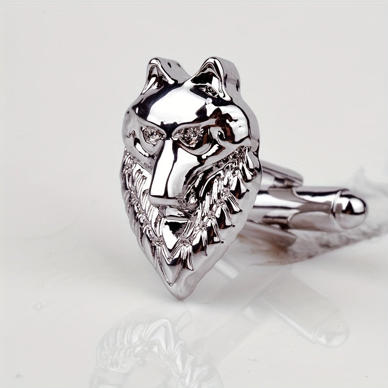 Wolf Head Cufflinks Animal Cufflinks French Shirt Clothing Cufflinks