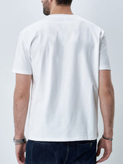 Lotus Flower Print Men's Crew Neck Tshirt Casual Comfy Tees For Summer