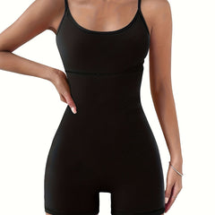 Yoga Rompers Round Neck Sleeveless Jumpsuit Activewear