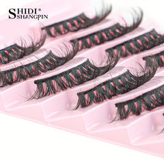10 Pairs Natural Slender Thick False Eyelashes Extension