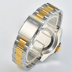 KUERST Steel Strap Mech. Watch Waterproof Night Light Ceramic Ring