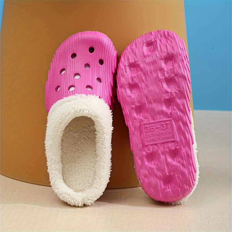 Boys Fleece House Shoes Non Slip Soft Bottom Winter Walking Shoes