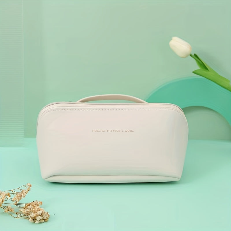 Large Capacity Waterproof PU Leather Travel Cosmetic Bag for Women