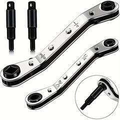 4pcs AC Valve Ratchet Wrench Hex Bit Adapter Repair Tool
