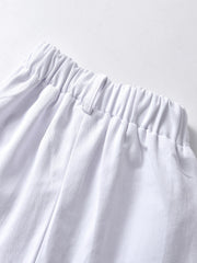 Toddler Boys Embroidered Belted Suit Pants