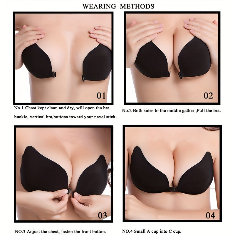 Invisible Stick On Lift Bra Strapless Seamless Push Up Self Adhesive Bra