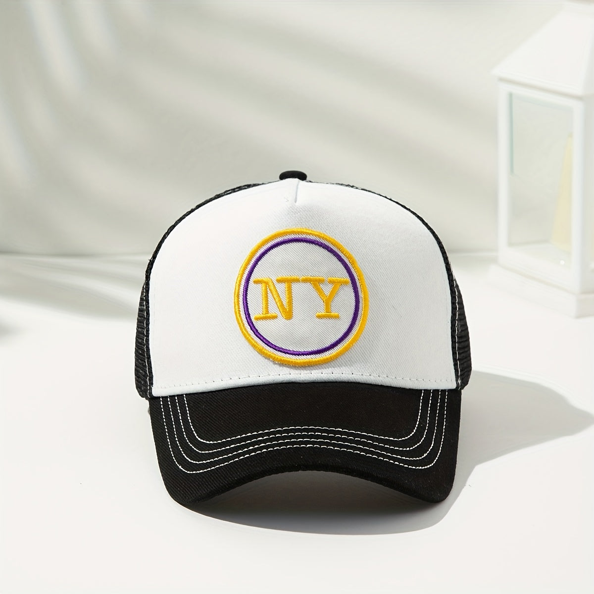 Embroidery Mesh Trucker Hat Baseball Cap Adjustable Sunscreen Dad Hats