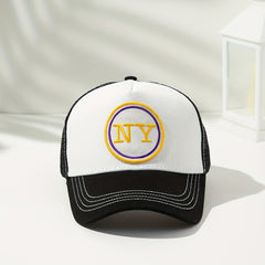 Embroidery Mesh Trucker Hat Baseball Cap Adjustable Sunscreen Dad Hats