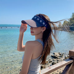 Women's Casual Visor Hat Wide Brim UV Protection Sun Hats