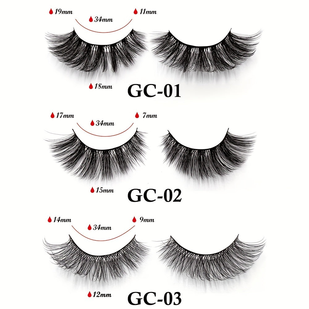 10 Pairs 3D Multilayer False Eyelashes Natural Cross Grafting Lashes