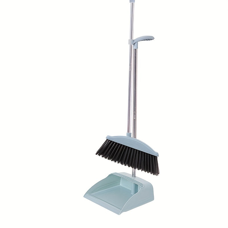 Upright Broom and Dustpan Set for Home Cleaning