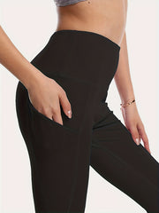 High Waist Yoga Leggings with Mesh Contrast Quick Drying