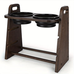 Wooden Dog Bowl Stand for Small & Medium Pets