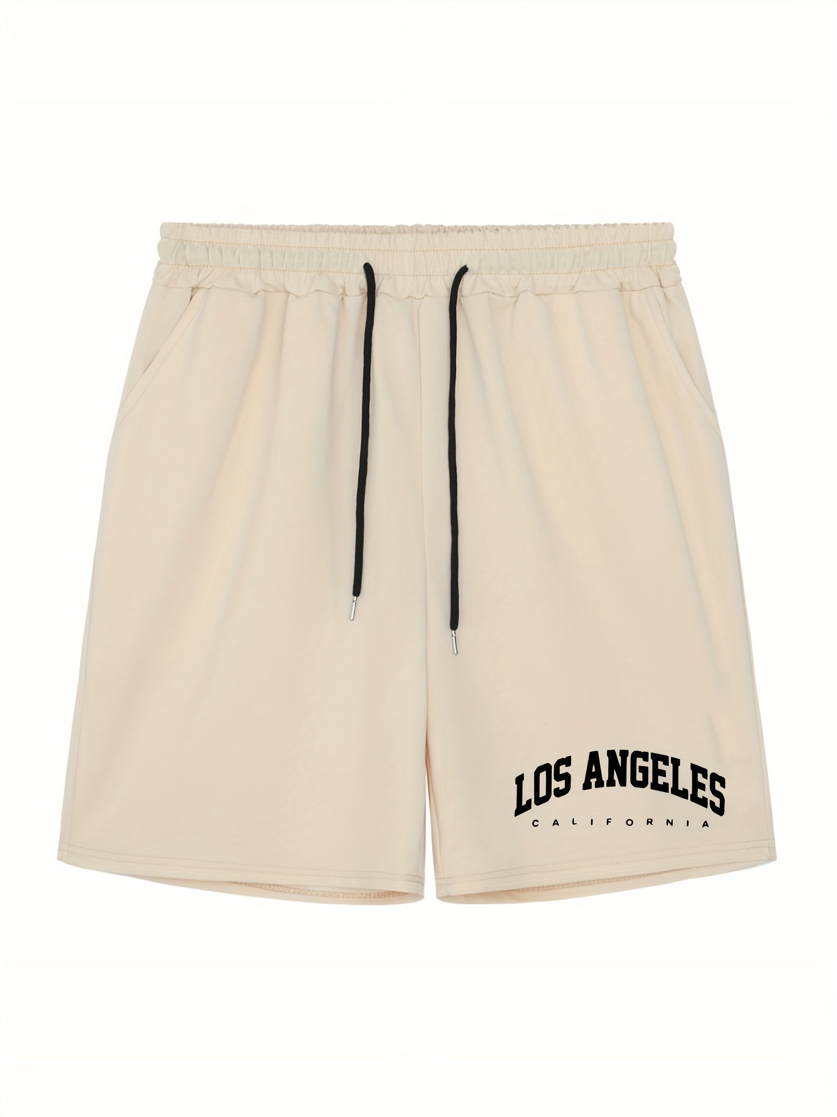 Men's LA Print Workout Shorts Active Stretch Sports Shorts