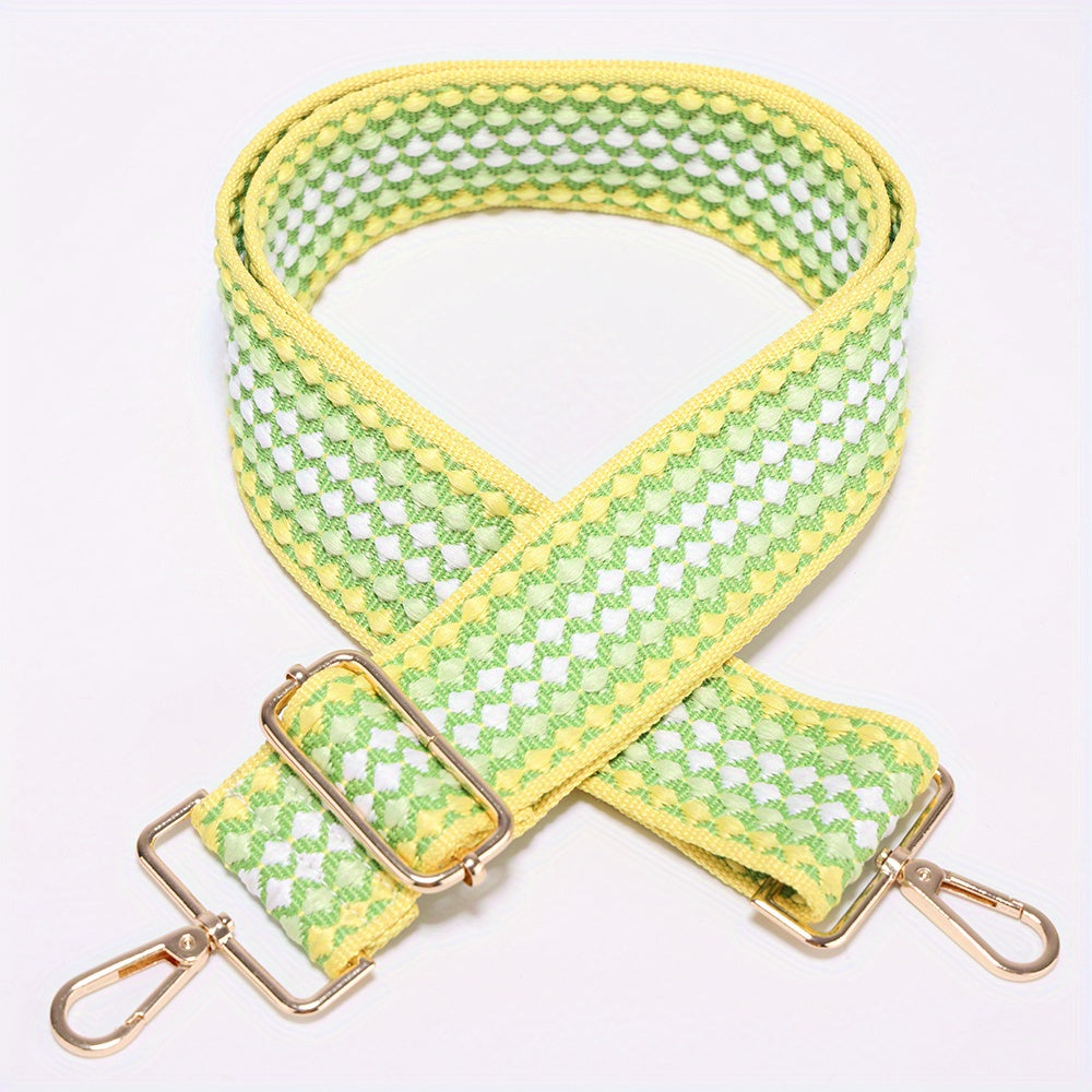 Colorblock Pattern Bag Strap Lightweight Adjustable Travel Accessories
