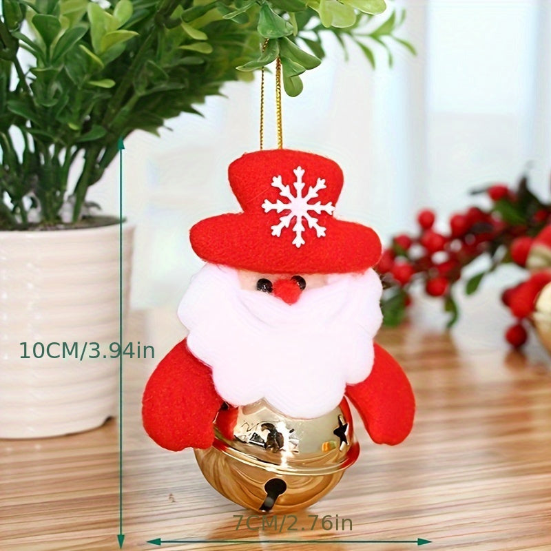 Christmas Tree Pendant Old Man Doll Bells Decoration