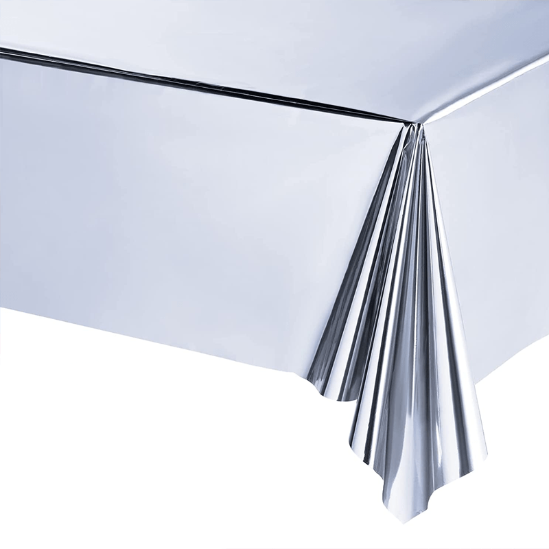 1pc Disposable Waterproof Aluminum Foil Tablecloth 137x182cm