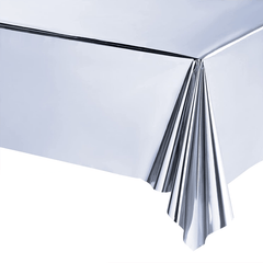1pc Disposable Waterproof Aluminum Foil Tablecloth 137x182cm