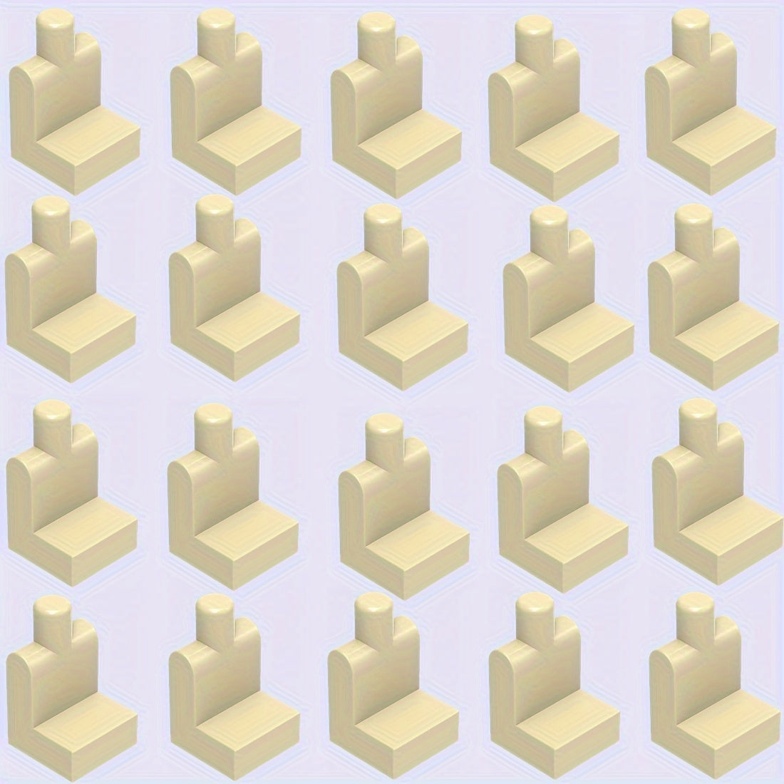 20pcs Building Block Fences, Three Colors for DIY Projects