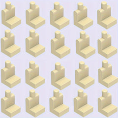 20pcs Building Block Fences, Three Colors for DIY Projects