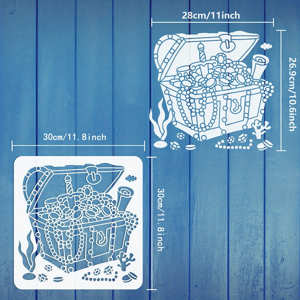 1pc PET Hollow Out Drawing Stencils for Scrapbook Photo Album 30x30cm