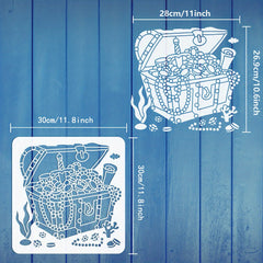 1pc PET Hollow Out Drawing Stencils for Scrapbook Photo Album 30x30cm