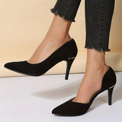 Metallic Decor Stiletto Heels Pointed Toe Dress Pumps