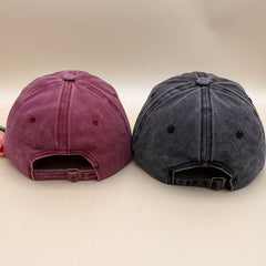 2pcs Dog Mom Couple Baseball Cap Washed Distressed Embroidery Dad Hat