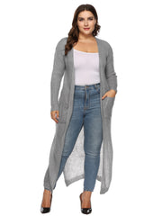 Oversized Long Sleeve Sweater Cardigan Women's Plus Casual