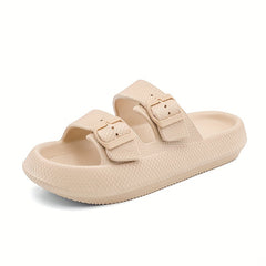 Men's Non Slip Platform Slides Soft Sole Cloud Slides For Indoor Outdoor