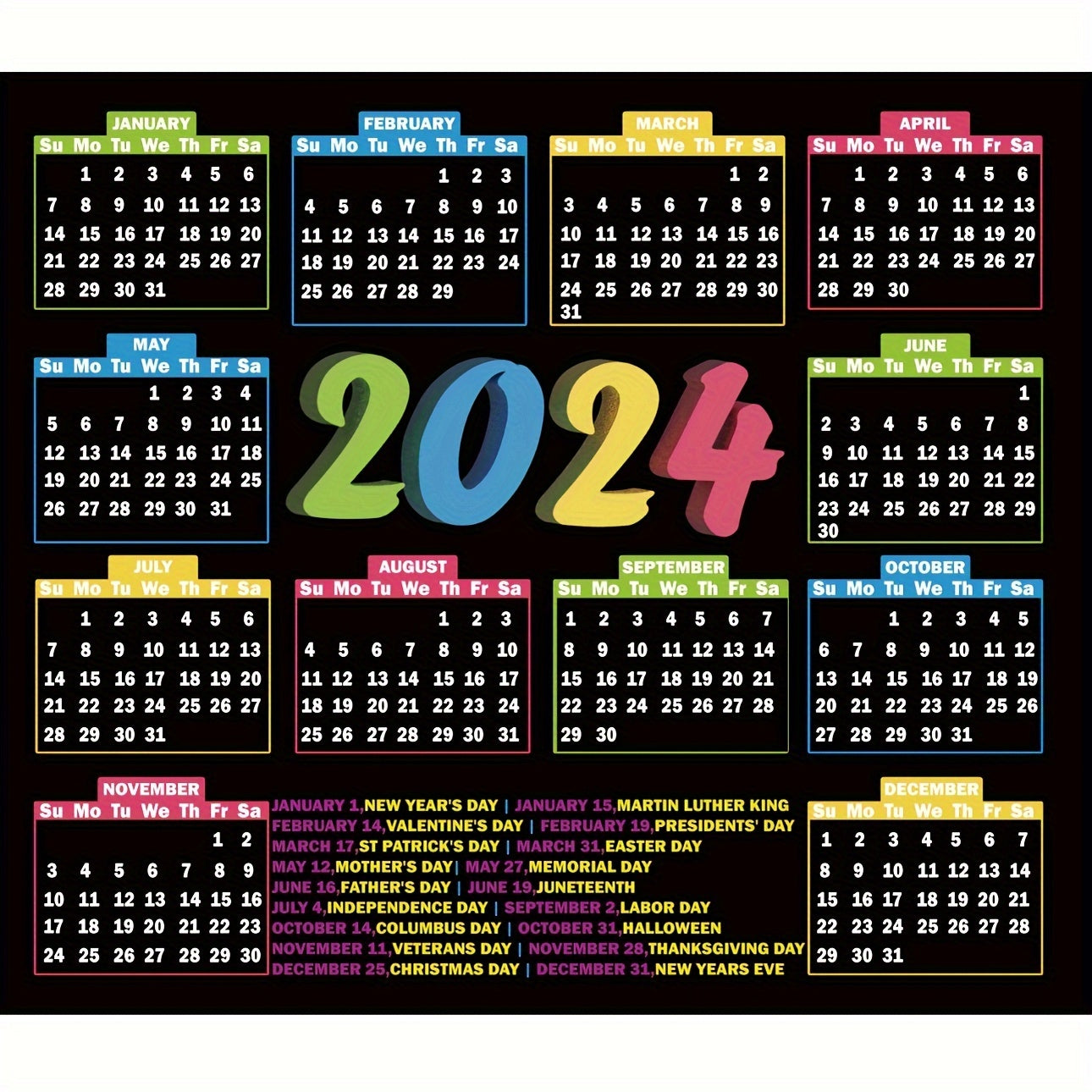 2pcs Calendar Mouse Pad for Women and Girls, Non-Slip Rubber Mouse Pad
