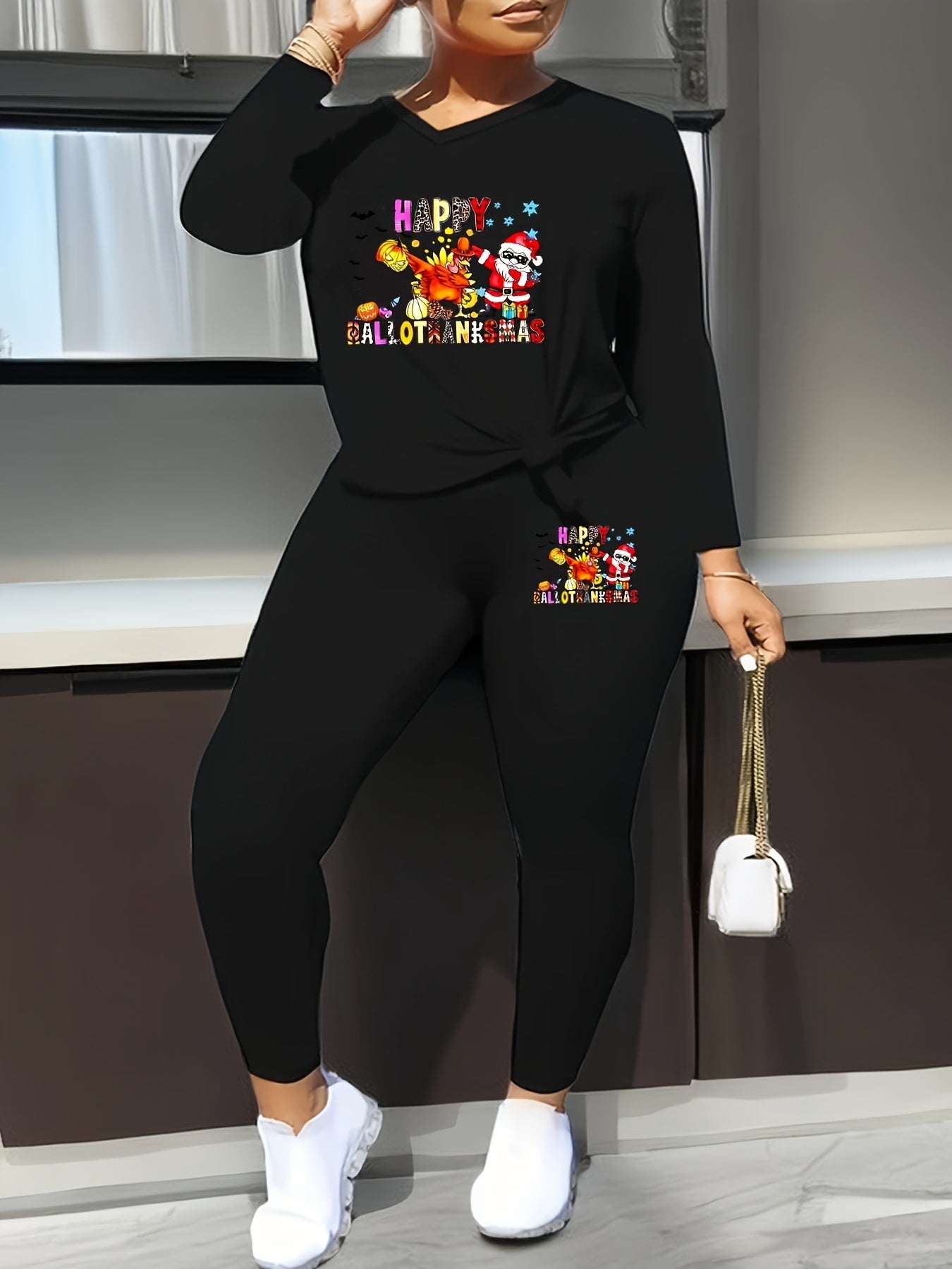 Santa Claus & Letter Christmas Outfit Set