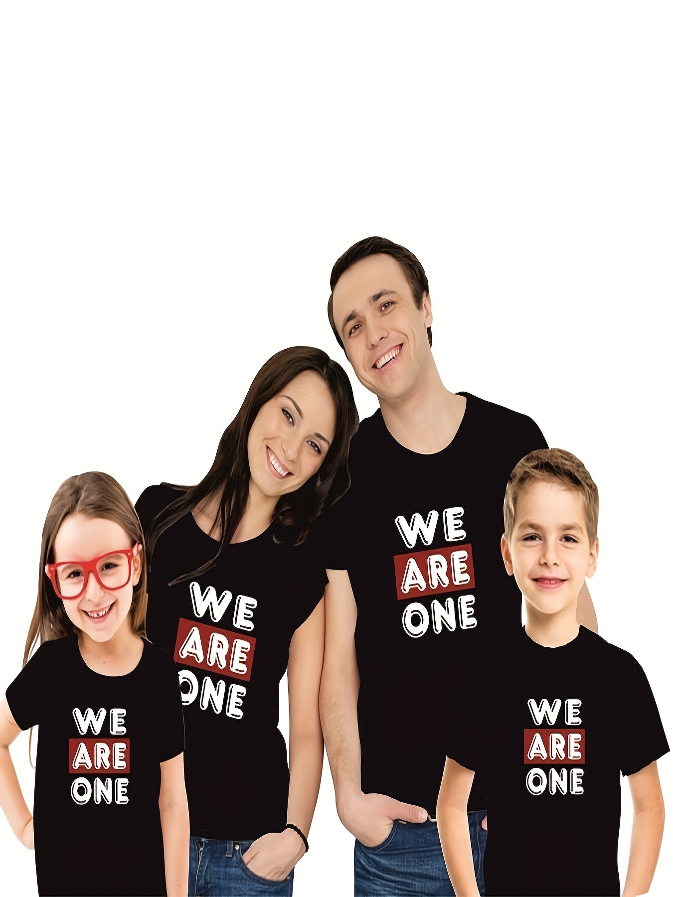 Stylish Family Matching T shirts Parents&Kids Casual ARE ONE Letter
