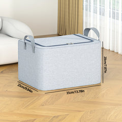 Zippered Felt Clothes Storage Box Large Capacity Basket
