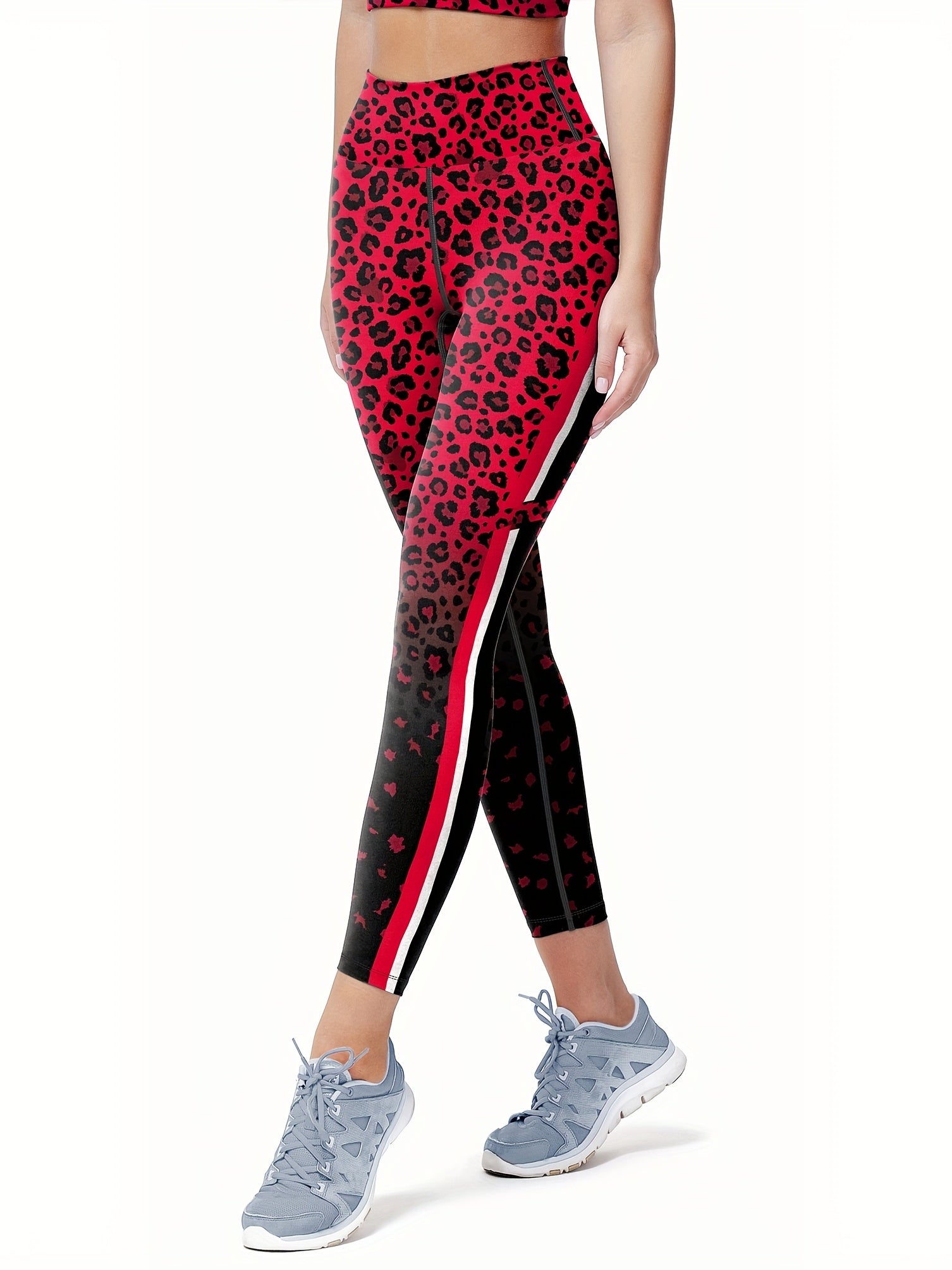 Leopard Print High Waist Yoga Pants Slim Fit Fitness Leggings