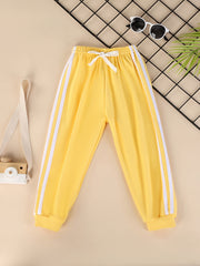 3pcs Kids Fleece Jogger Pants Warm Side Stripe Sweatpant