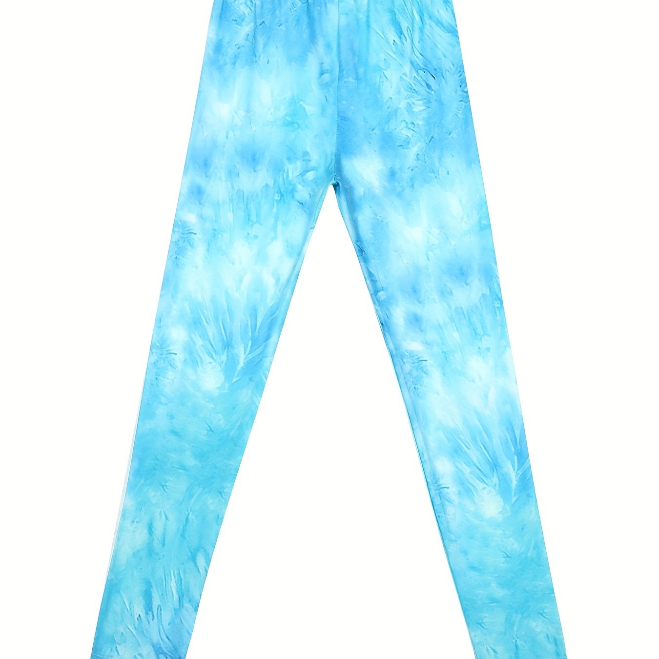 Ice Effect Tie Dyed Girl Leggings Graphic Tights Slim Pants Costume