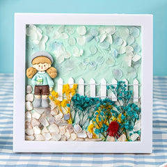 DIY Picture Frame Art Craft Kit Cream Glue Stone Set