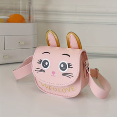 Girls Cat Shoulder Crossbody Bag Coin Purse Rabbit Ears Crossbody Bag