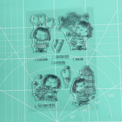 Girls Silicone Transparent Seal Stationery Seal For Kids